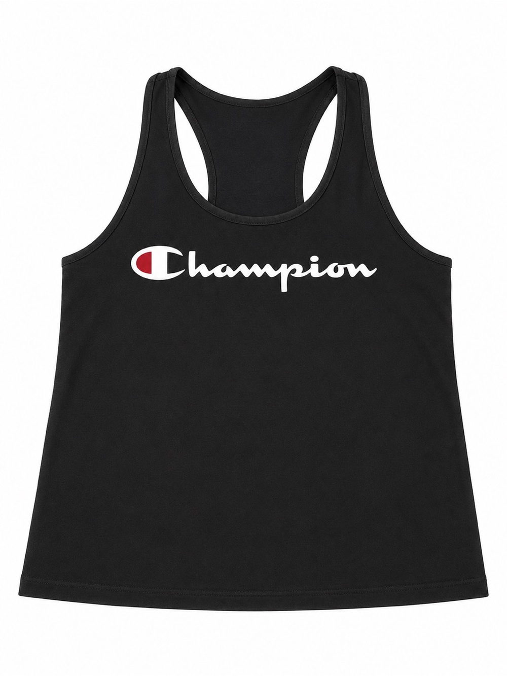 Champion Black Racerback Tank with Script Logo
